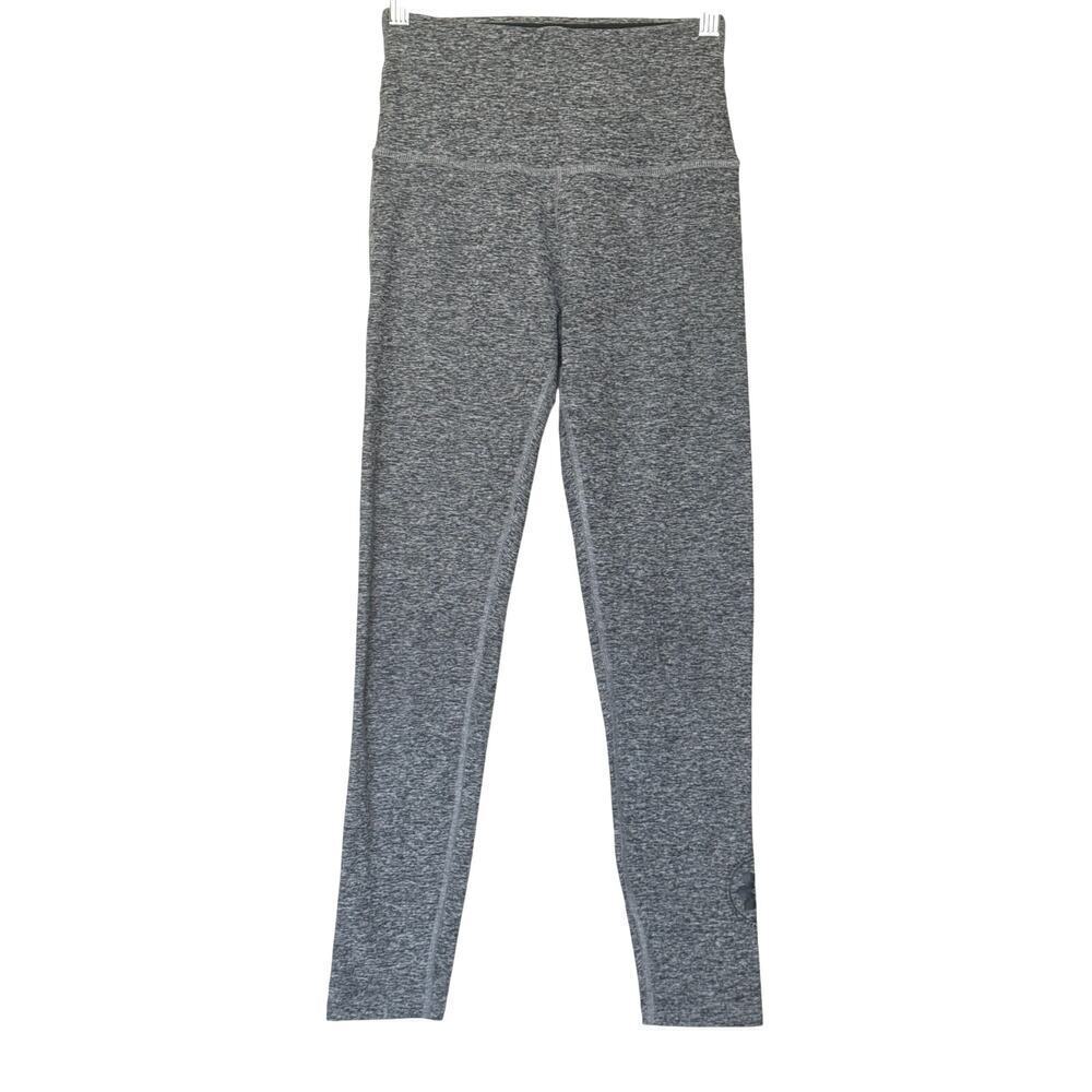 Beyond Yoga Leggings Women’s Size Small Heather Gray Lotus Faux Leather Graphic